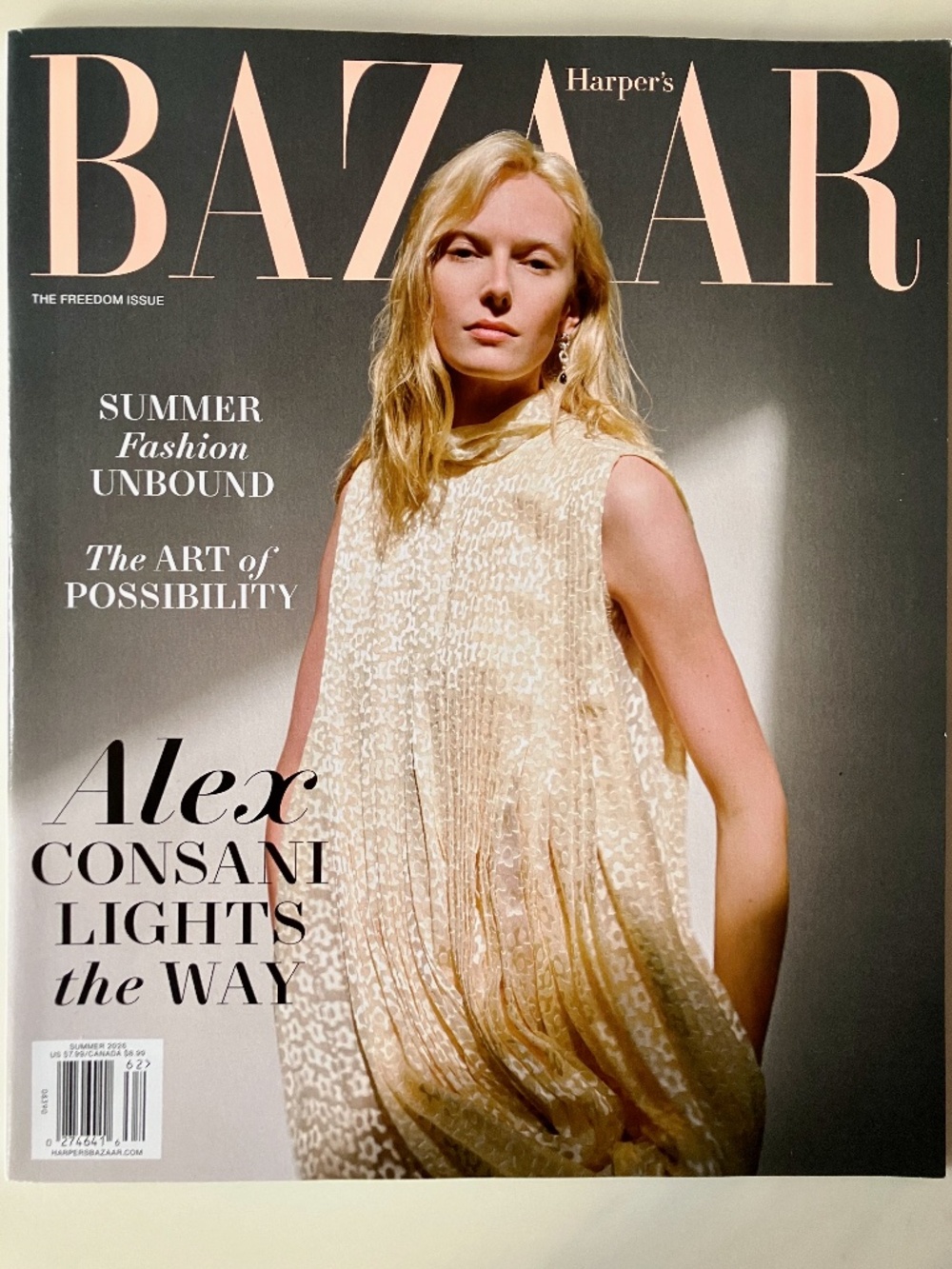 BRAND-NEW Harper's Bazaar Summar 2026 Trans Model Alex Consani Cover